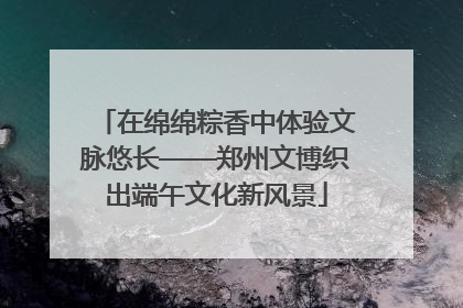 在绵绵粽香中体验文脉悠长——郑州文博织出端午文化新风景